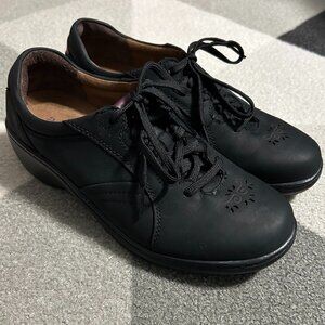 Aravon By New Balance Delilah-AR Black Nubuck Comfort Shoes Women's Size 6.5